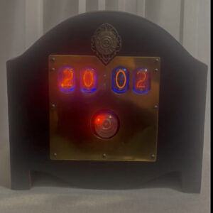 Mantle Nixie Clock with Decatron Tube, Alarm and Mechanical Westminster Chime Melody